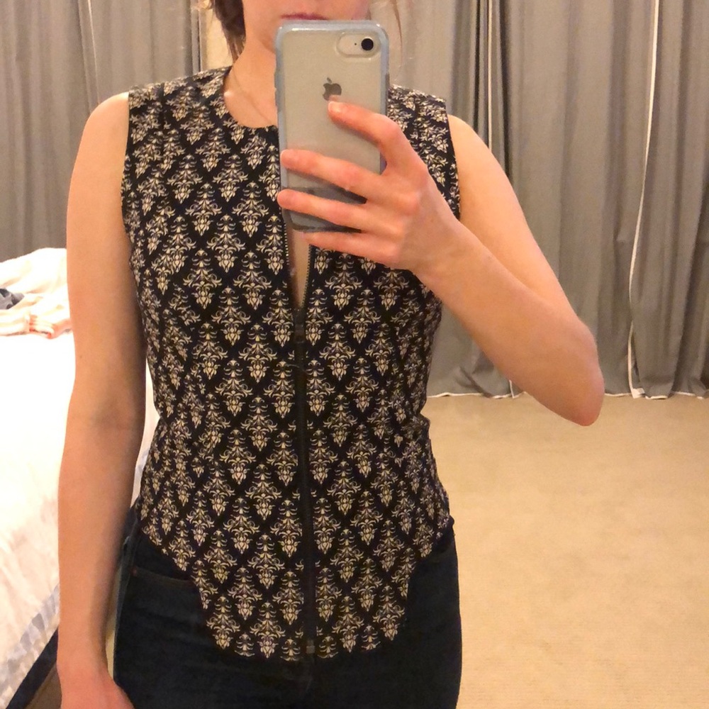 Robert Rodriguez paisley zip up vest
